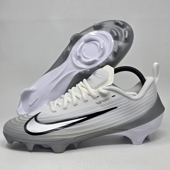 Nike Vapor Speed 3 Men's Size 8 White Silver Football Cleats FB3303-100 New - Picture 1 of 10